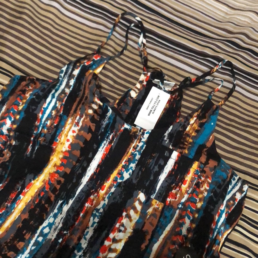 New with tags. Tillys tank top. Multicolored